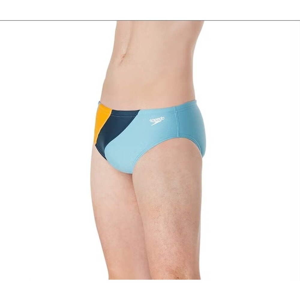 Speedo Endurance Men's Colorblock New Turquoise Racer Briefs Sz 34 New